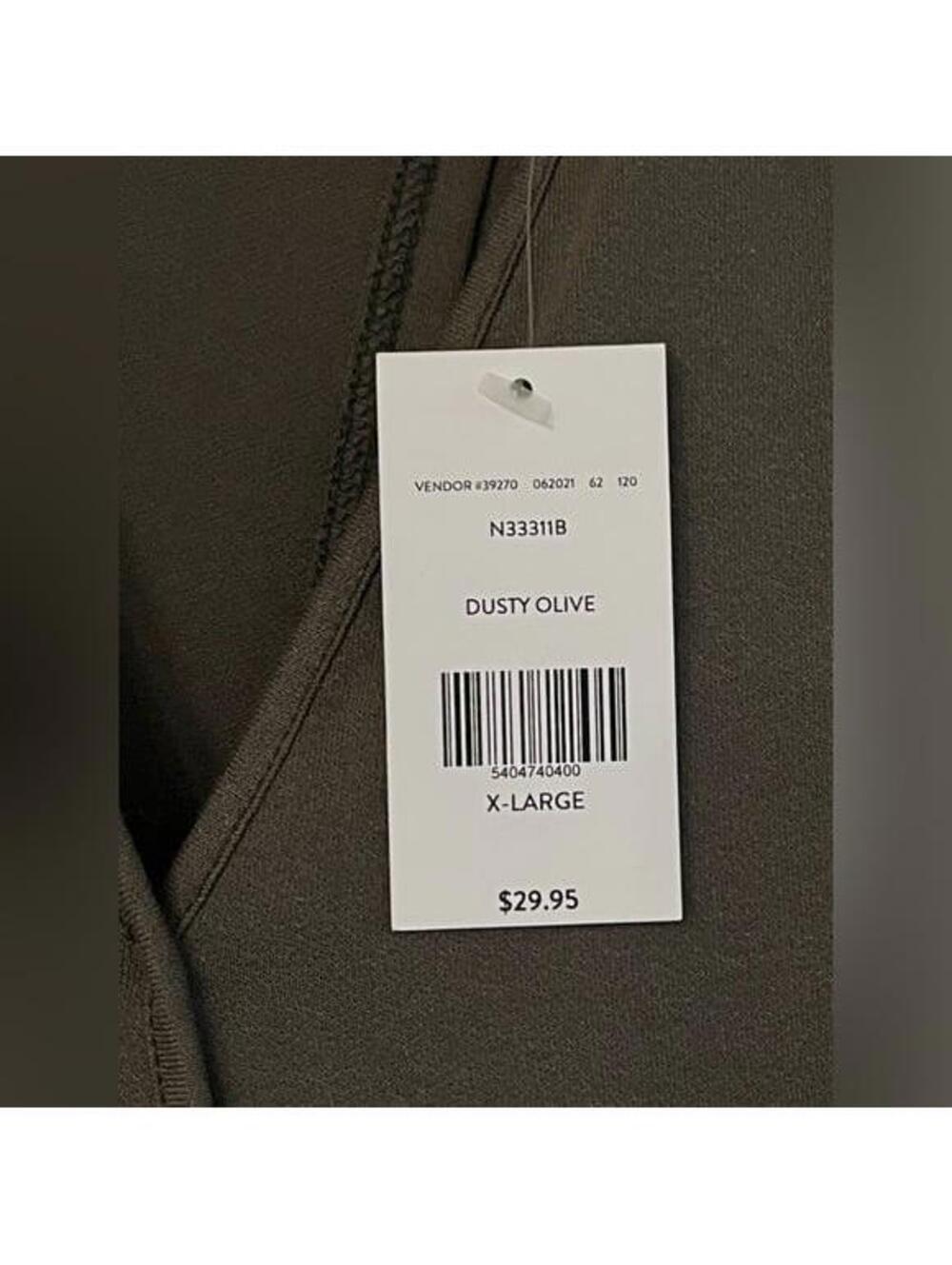 NWT Buckle Willow & Root Women’s Dusty Olive Tulip Knit VNeck Back Tie Top - Picture 3 of 8